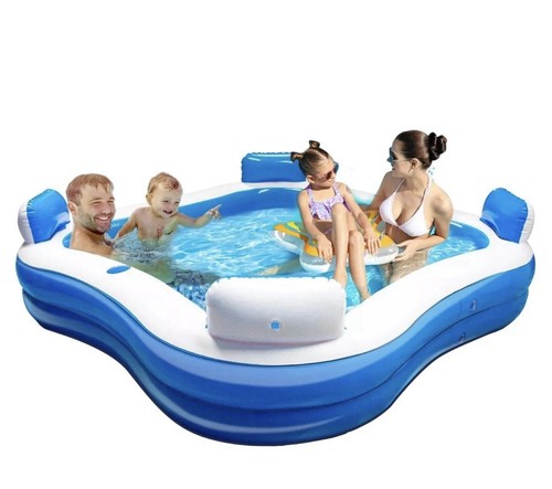 Inflatable paddling pool with - paddling,