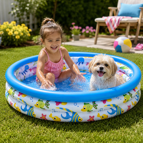 Kids inflatable coral pool - ,